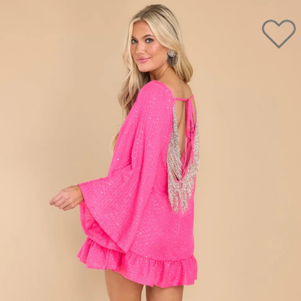 Sundress Indiana Saint Barth Neon Pink Mini Dress